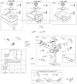 Page D Diagram and Parts List for 91200 0002-1385 Briggs and Stratton Engine
